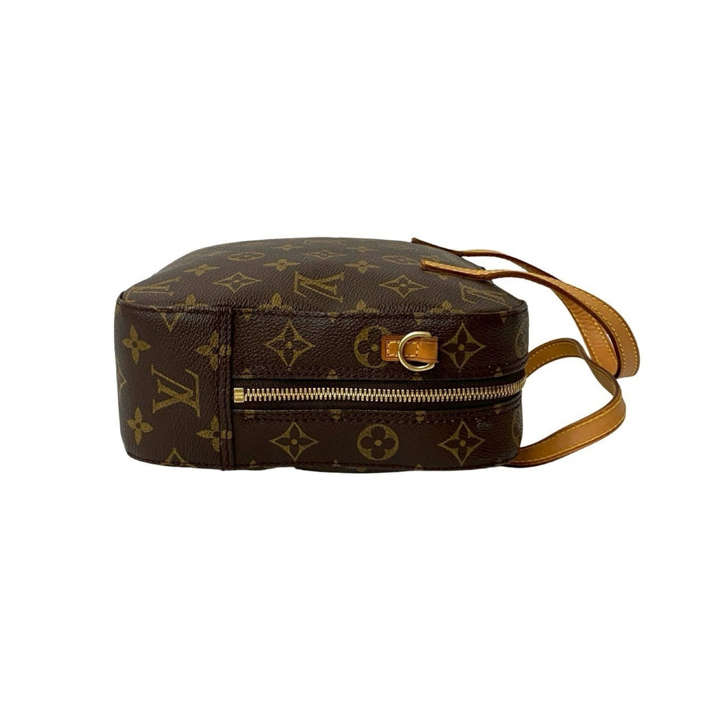 Louis Vuitton Brown Leather Pvc Handbag Shoulder Bag