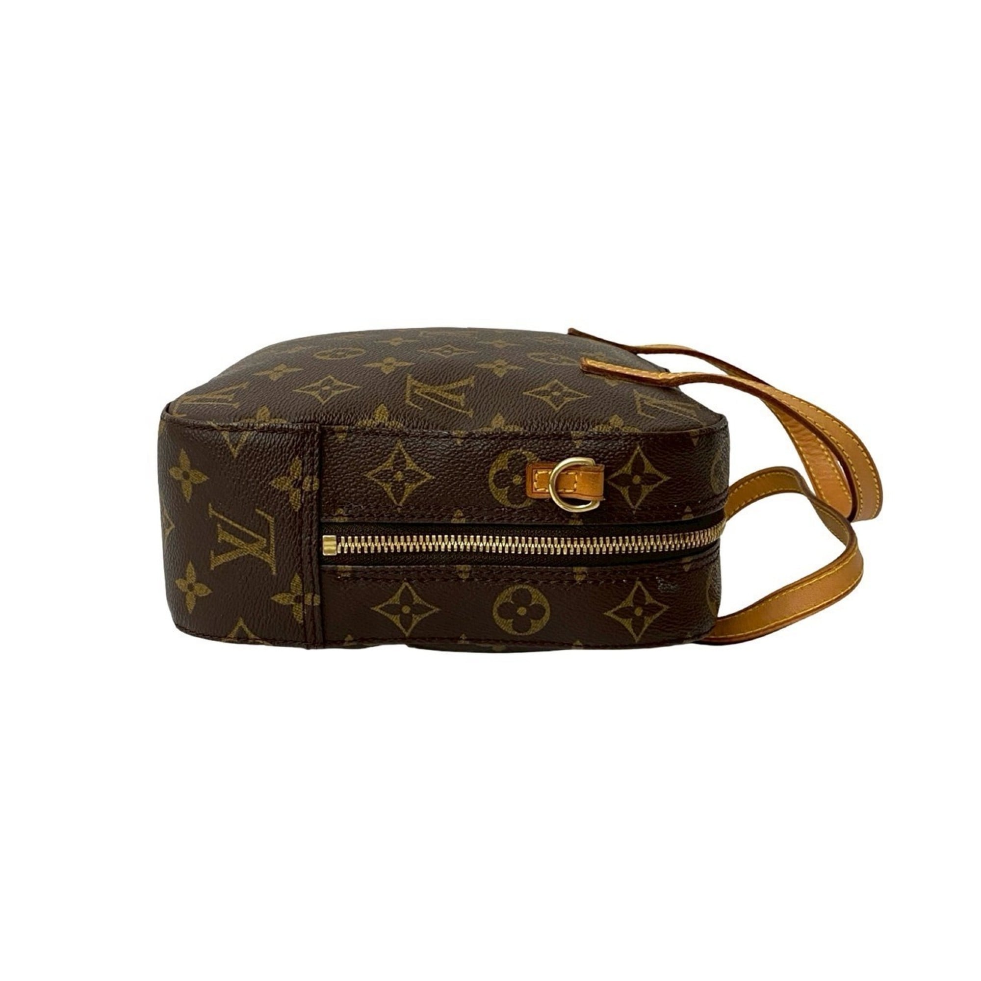 Louis Vuitton Brown Leather Pvc Handbag Shoulder Bag