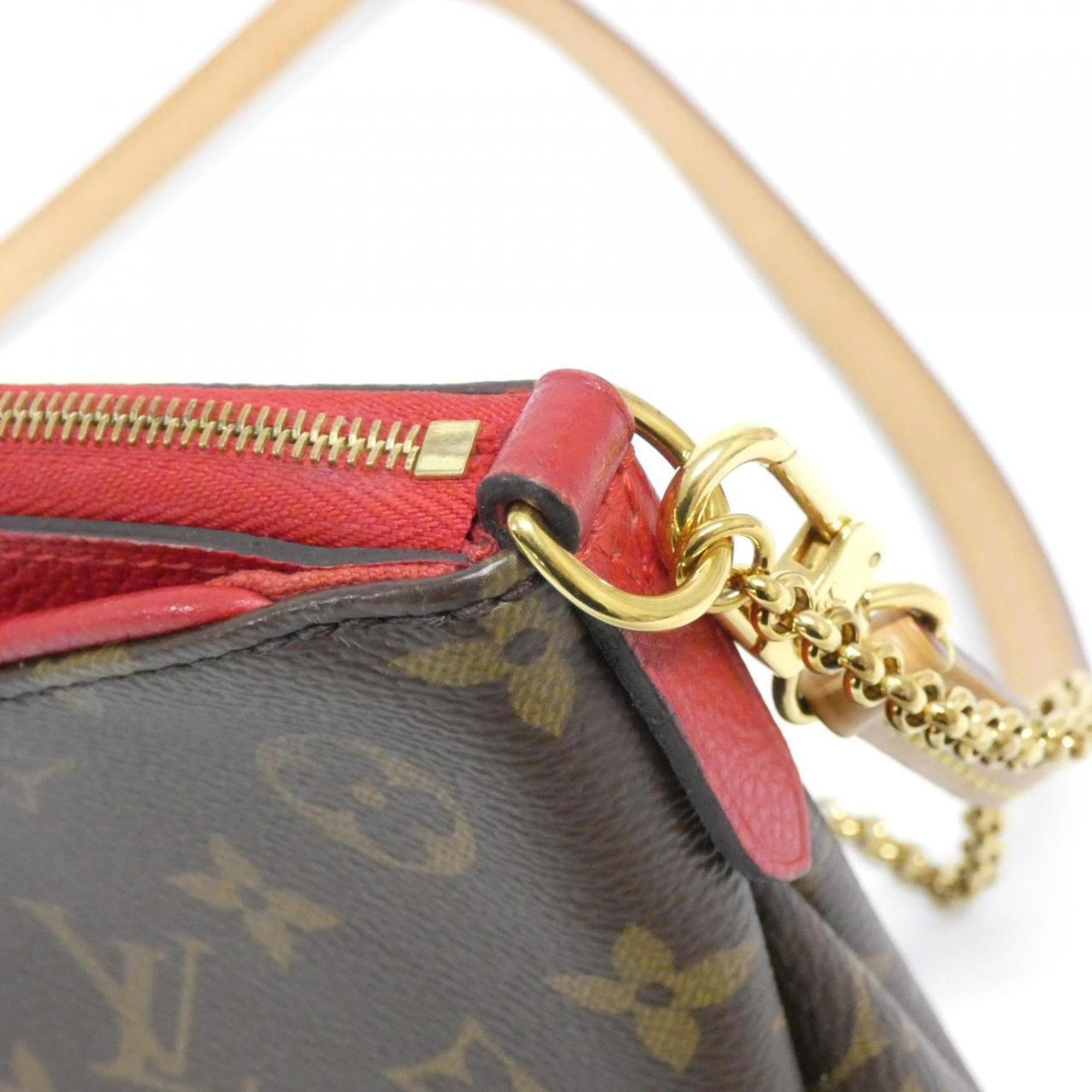 Louis Vuitton Monogram Cerise Marron Coated Canvas Shoulder Bag
