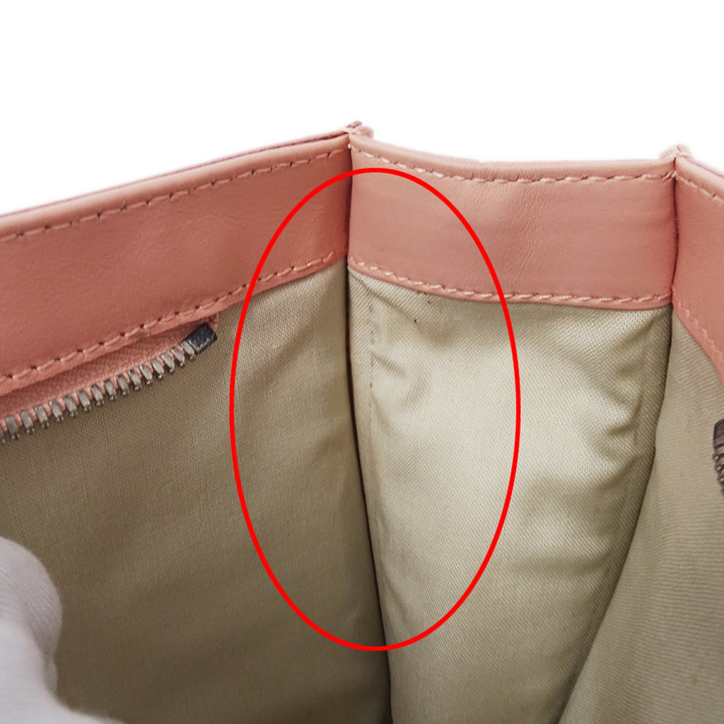 Balenciaga Pink White Canvas Clutch Bag Hand