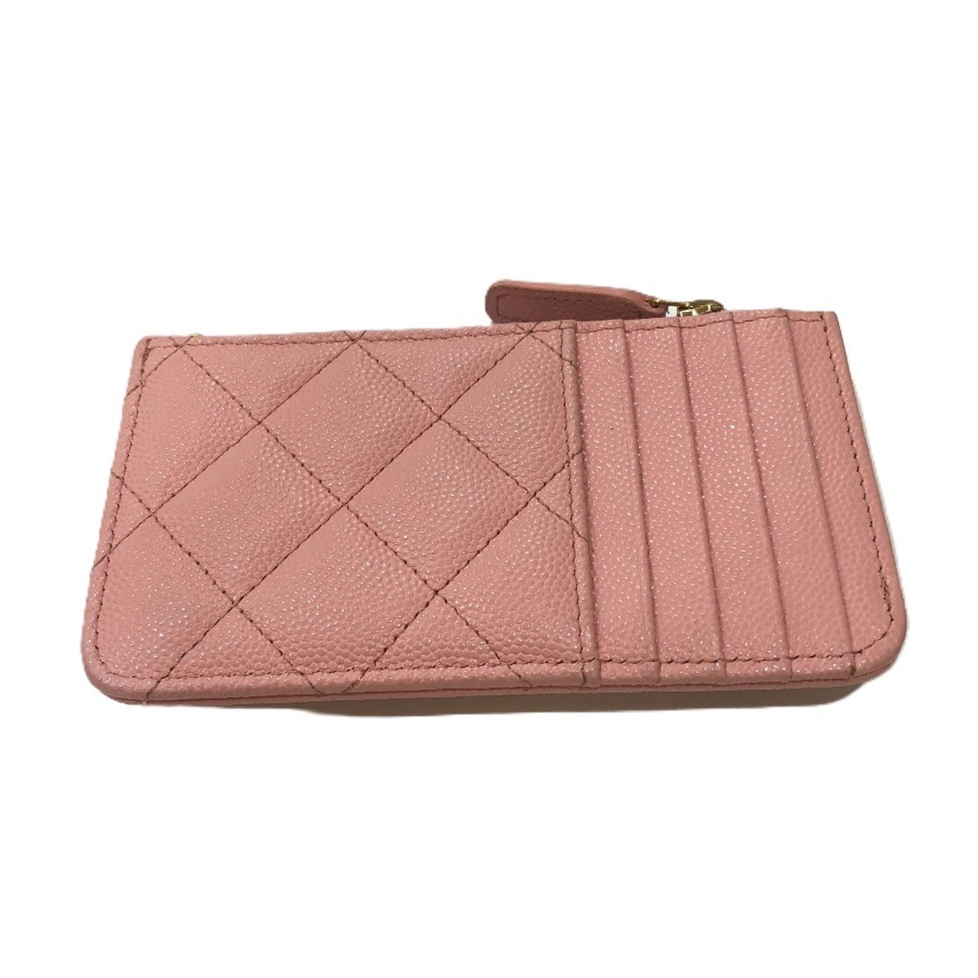 Chanel Pink Grained Calfskin Coin Purse/Coin Case