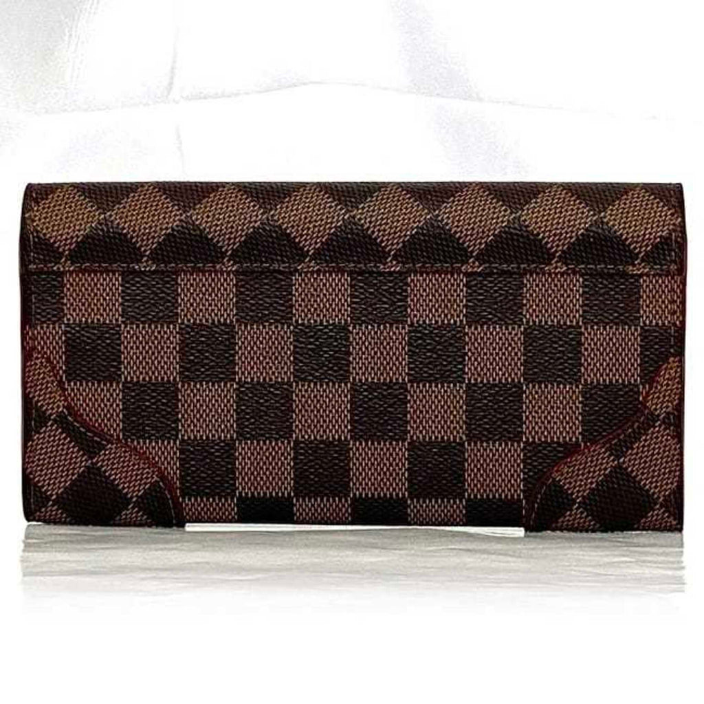 Louis Vuitton Brown Cerise Damier Canvas Red Color Damier Canvas Long Wallet