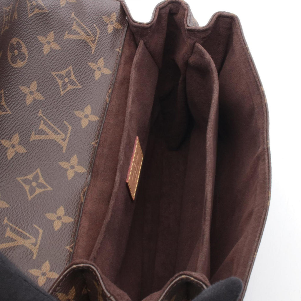 Louis Vuitton Brown Monogram Coated Canvas Leather Handbag Pochette