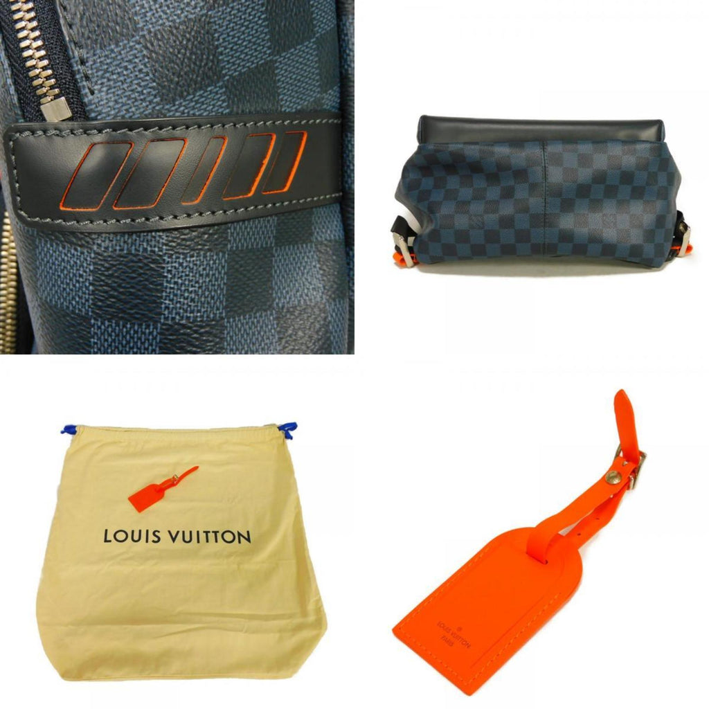 Louis Vuitton Damier Cobalt Navy Orange Damier Canvas Backpack