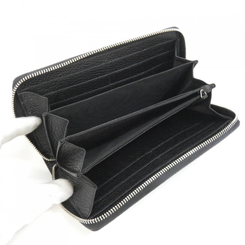 Gucci Black Leather Long Wallet (Bi-Fold) (Pre-Owned)