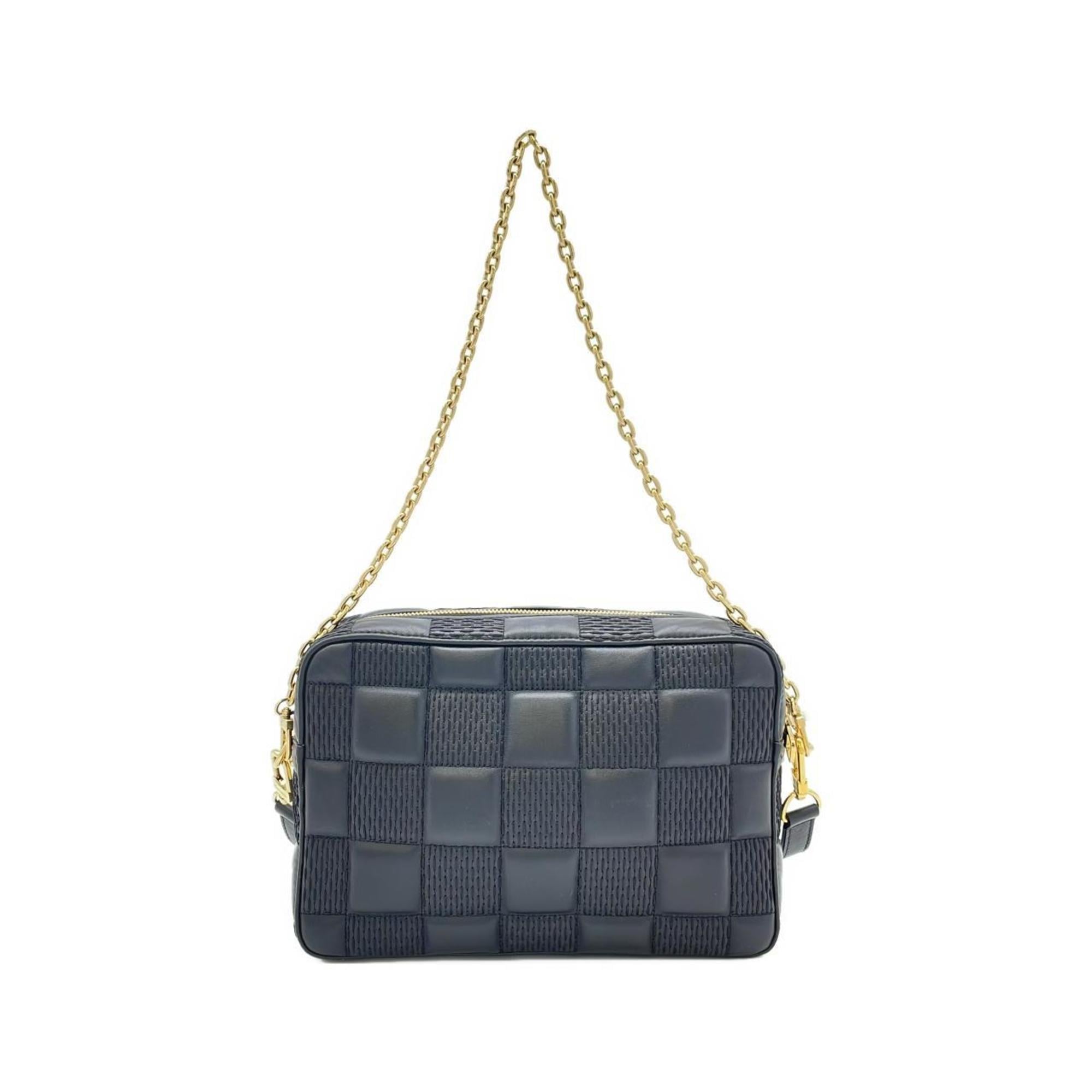 Louis Vuitton Black Leather Shoulder Bag