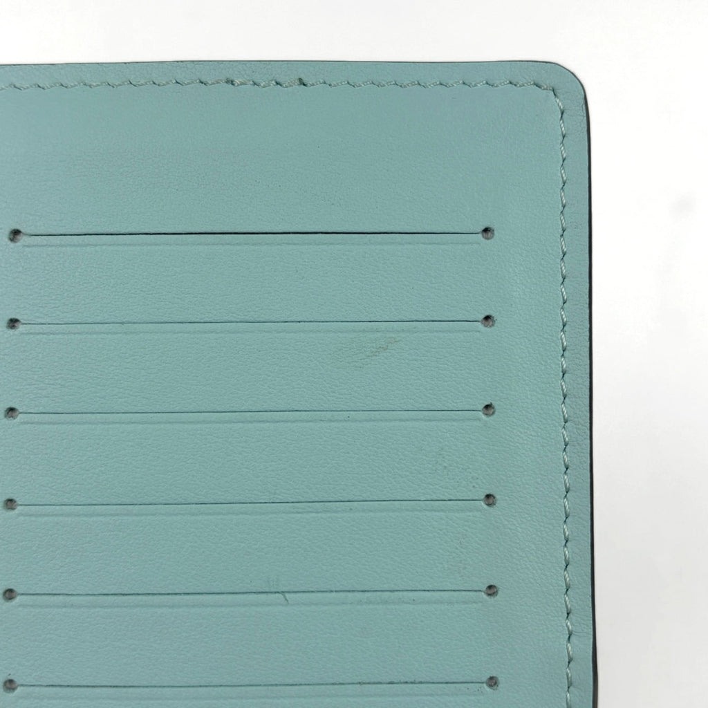Louis Vuitton Galle Light Blue Leather Long Wallet