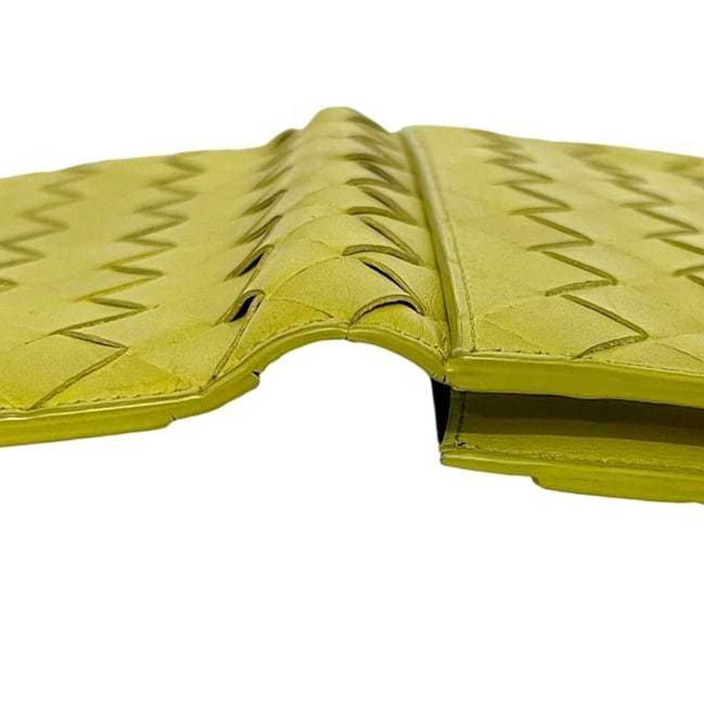 Bottega Veneta Yellow Leather Long Wallet (Bi-Fold)