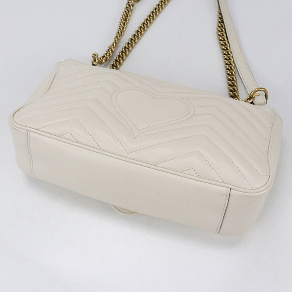 Gucci White Leather Shoulder Bag (Pre-Owned)
