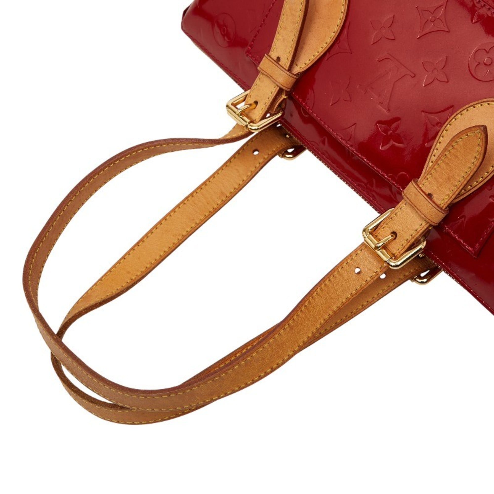 Louis Vuitton Pomme D'amour Red Color Patent Leather Handbag