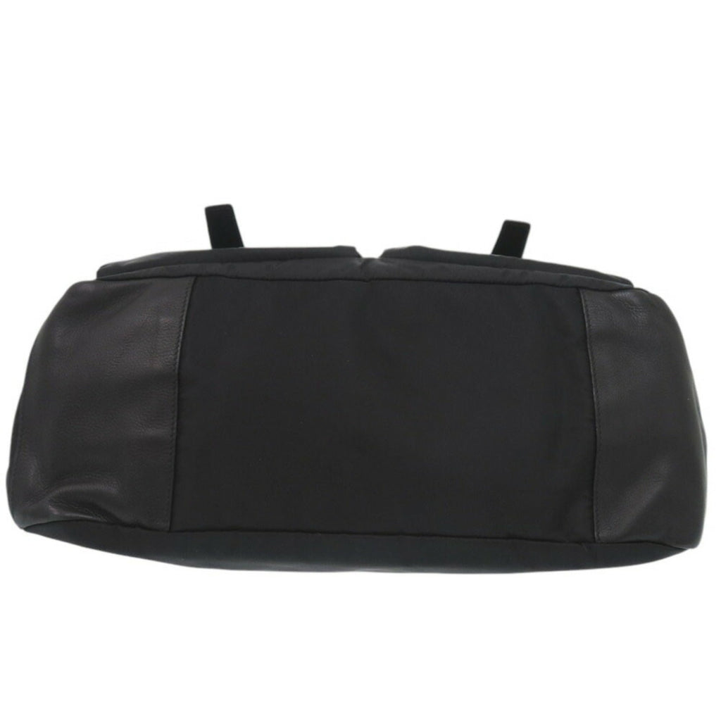 Prada Nero Leather Nylon Messenger Bag Shoulder Bag