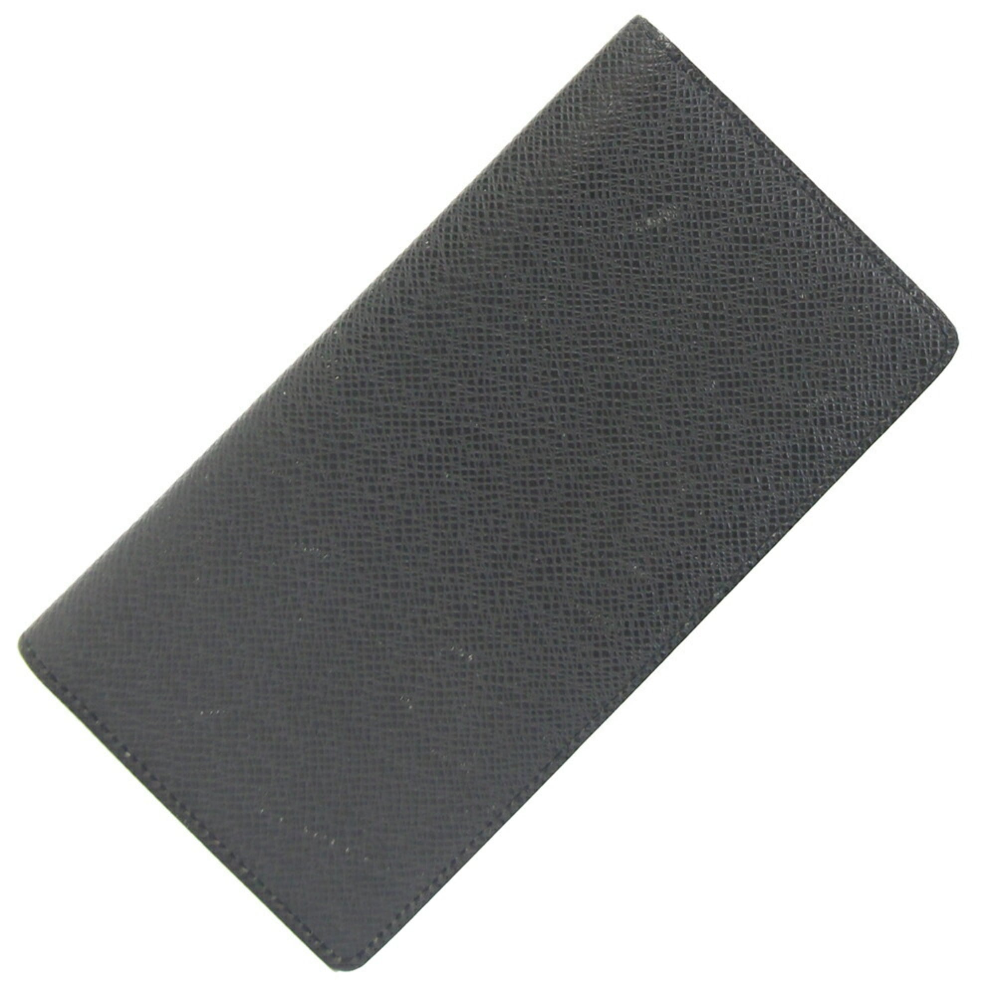 Louis Vuitton Black Noir Taiga Leather Long Bill Wallet