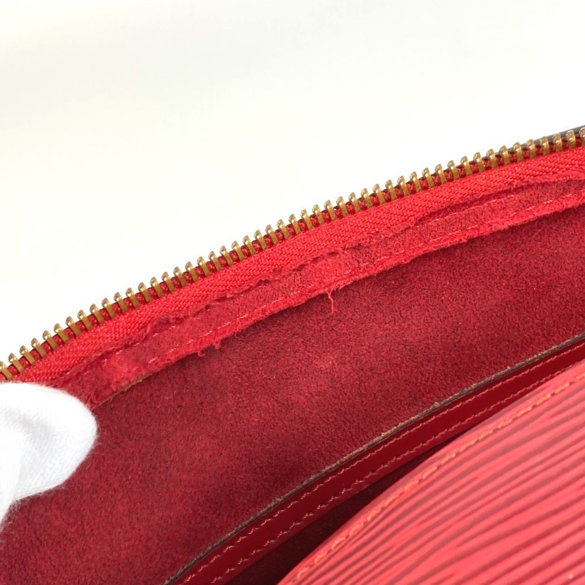 Louis Vuitton Castilian Red Red Color Epi Leather Handbag Shoulder Bag