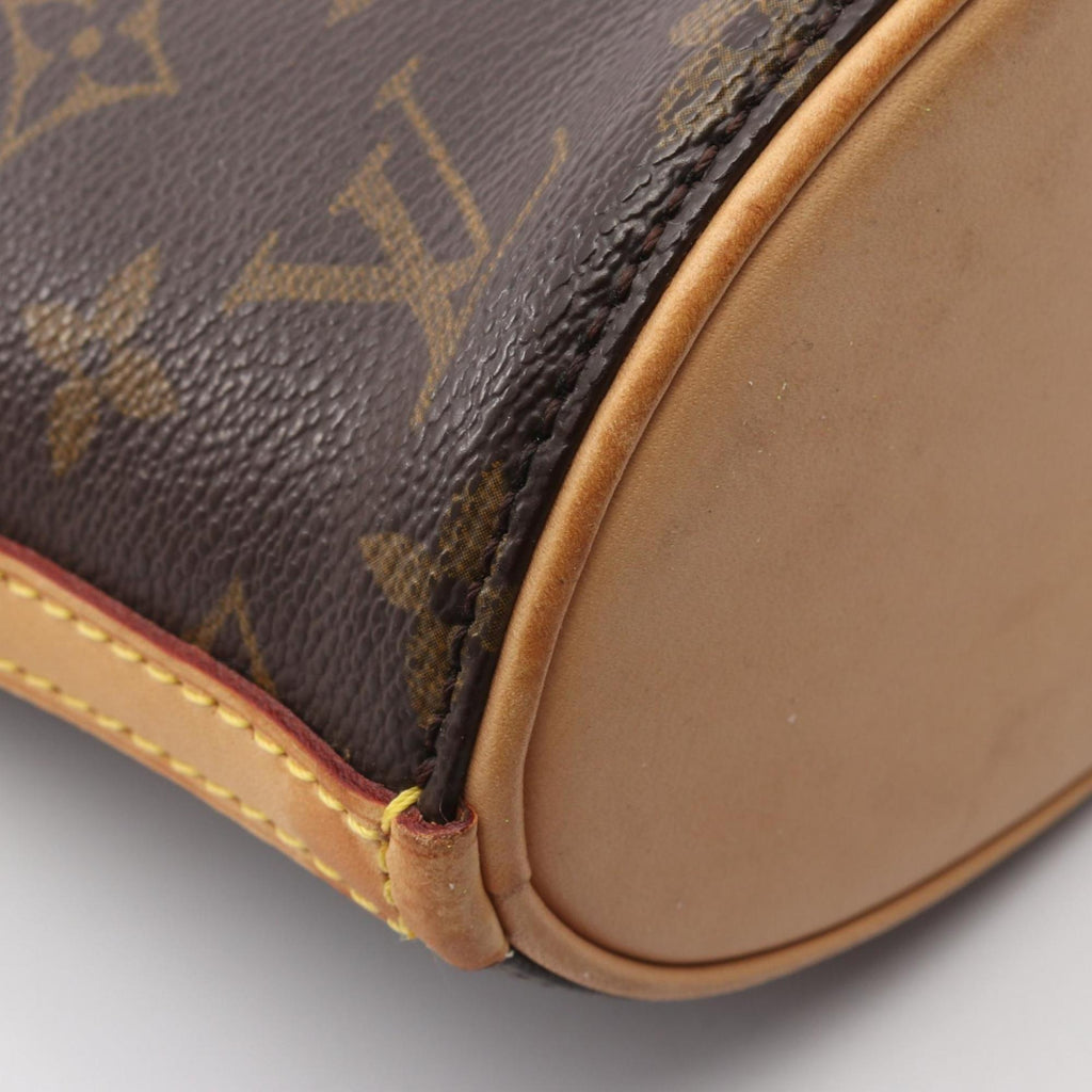 Louis Vuitton Brown Coated Canvas Leather Shoulder Bag