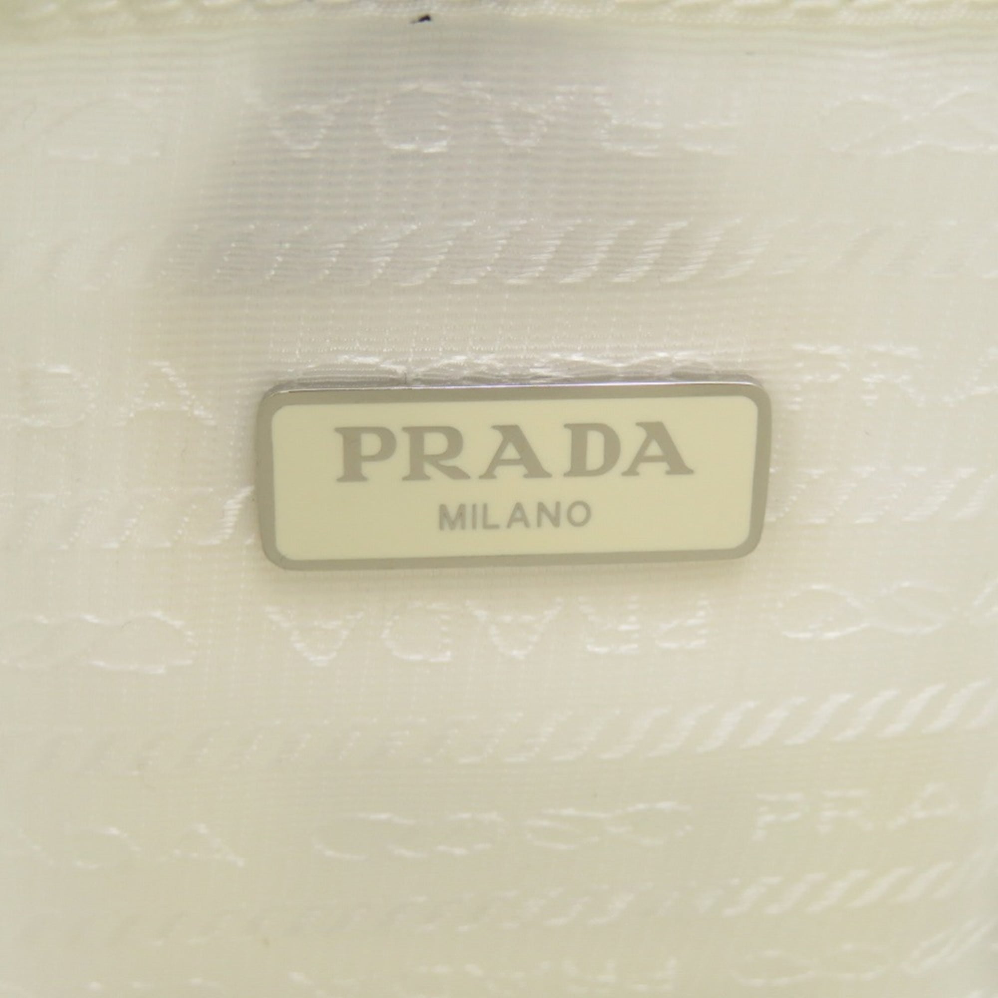 Prada Black White Nylon Pouch