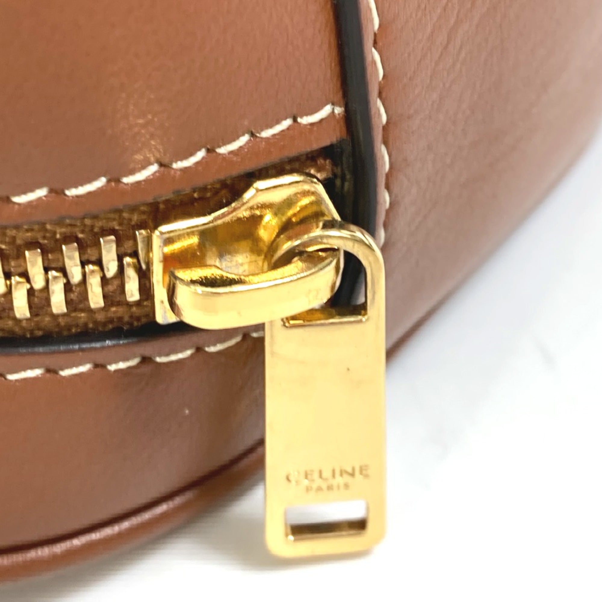Celine Brown Leather Shoulder Bag