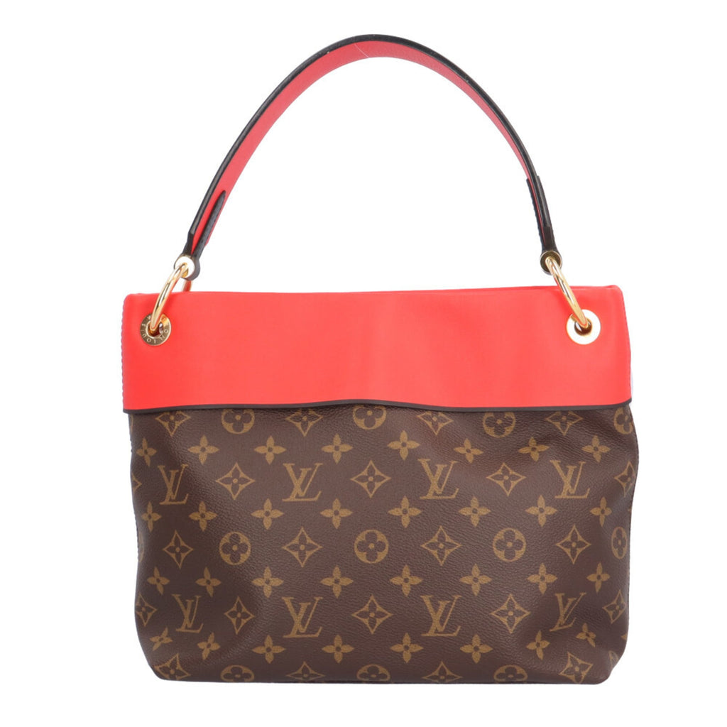Louis Vuitton Brown Red Color Monogram Canvas Shoulder Bag