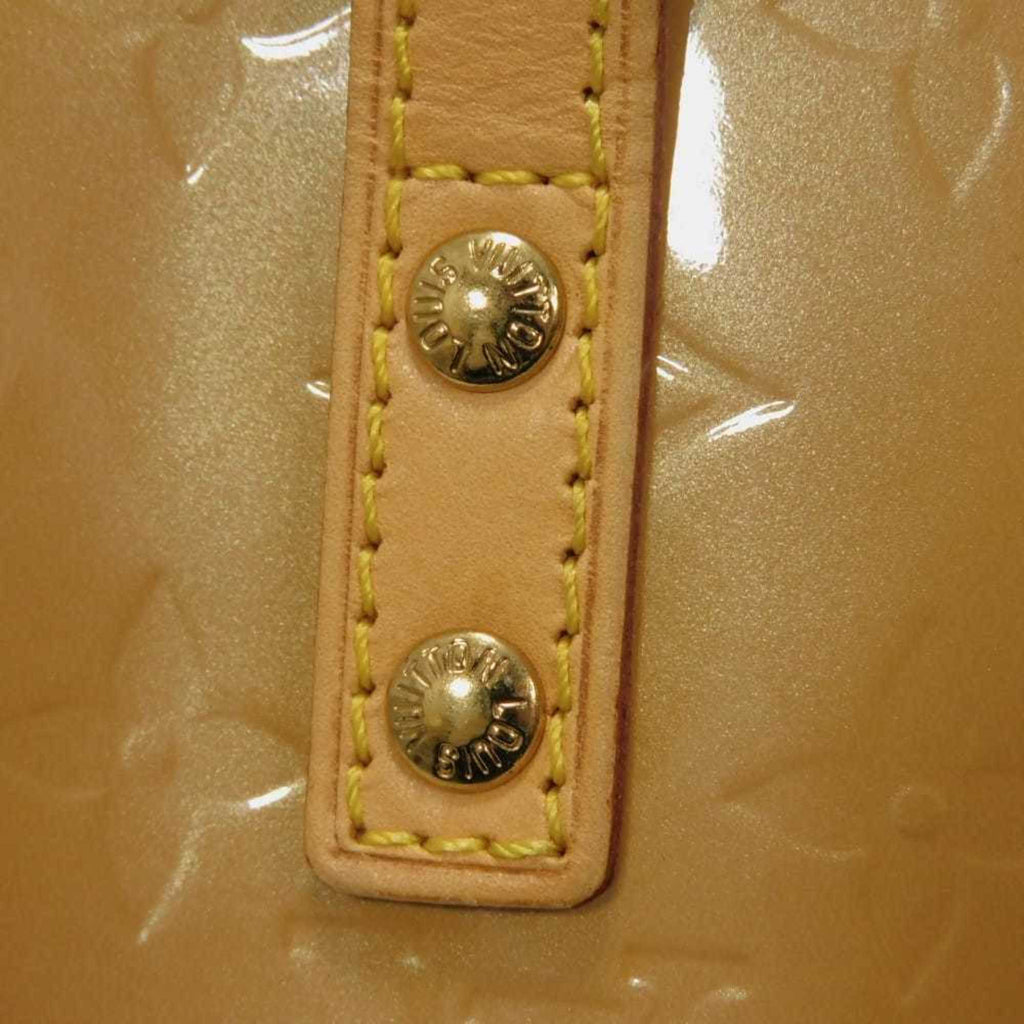 Louis Vuitton Beige Noisette Monogram Vernis Handbag Tote Bag