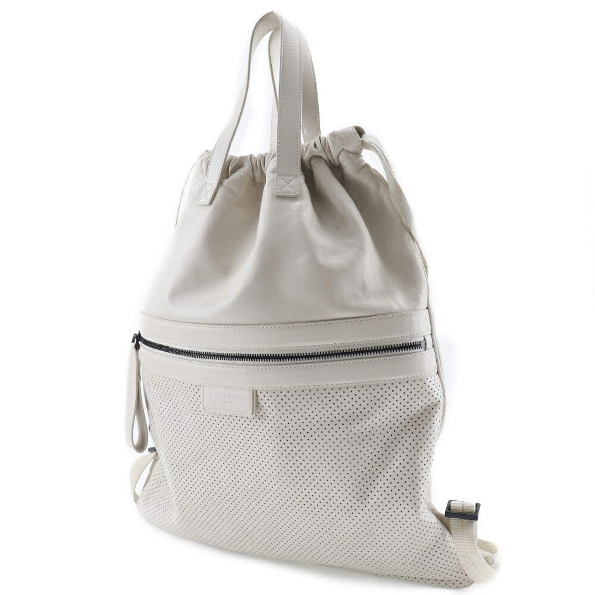 Bottega Veneta Ivory Leather Backpack