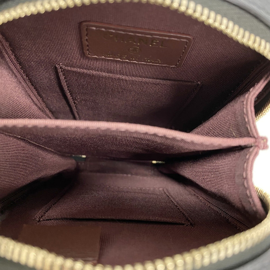 Chanel Black Grained Calfskin Shoulder Bag