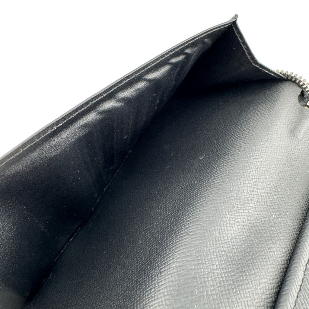 Louis Vuitton Black Leather Long Wallet