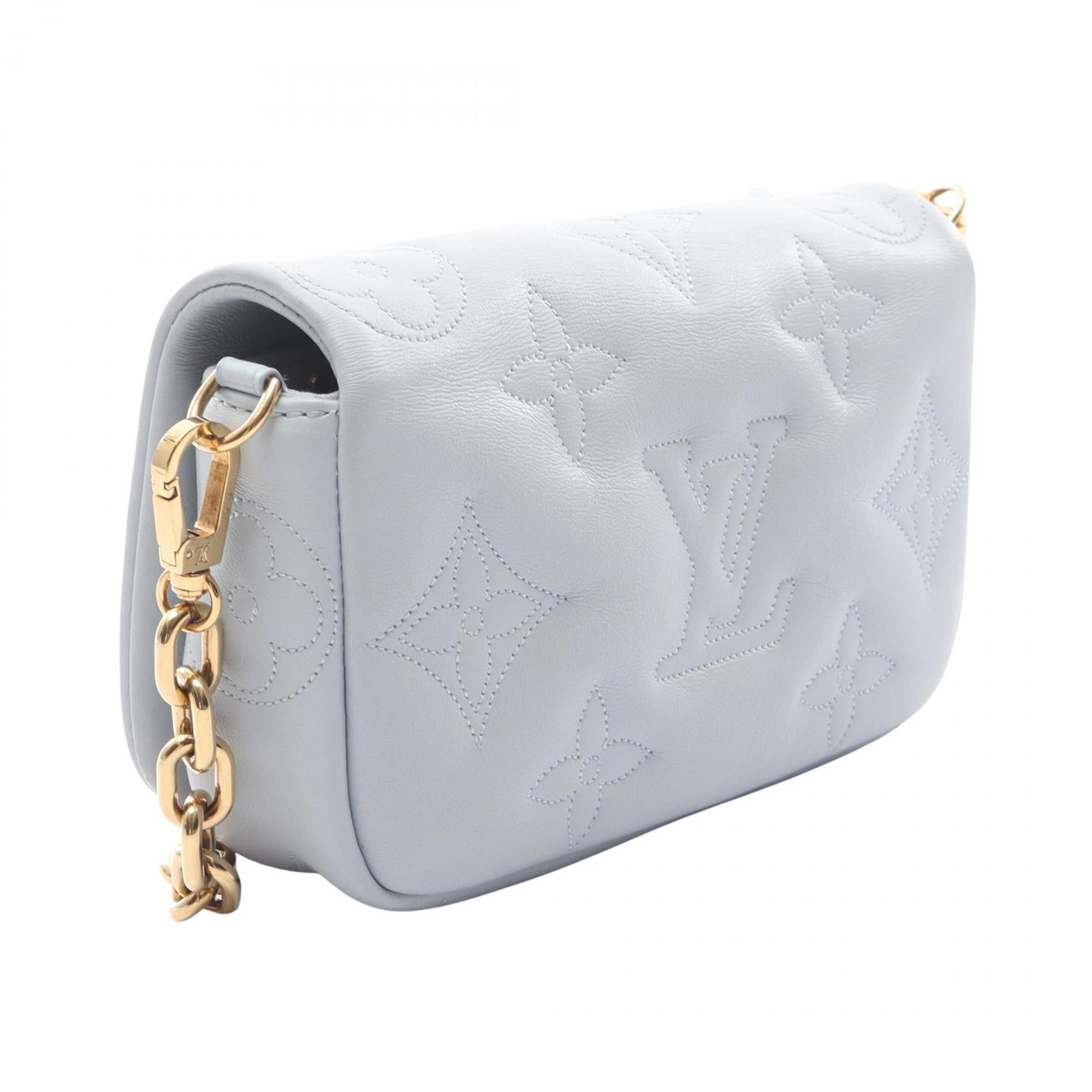Louis Vuitton Blue Leather Shoulder Bag
