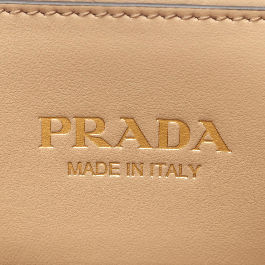 Prada Beige Leather Tote Bag