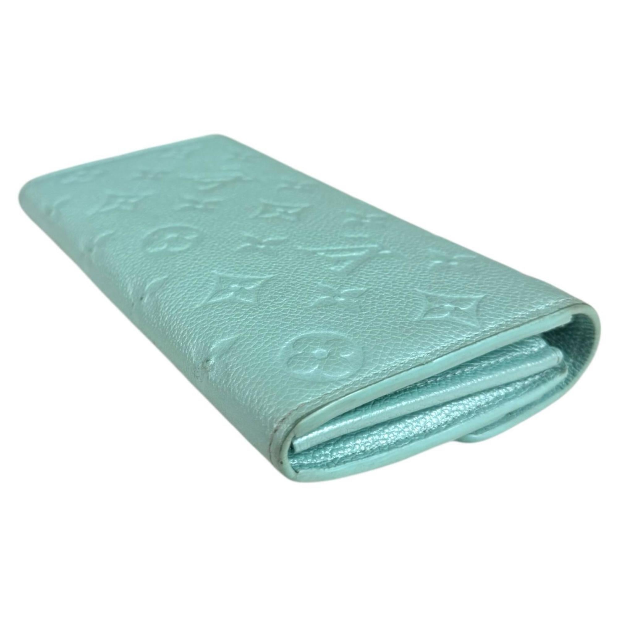 Louis Vuitton Monogram Empreinte Blue Light Blue Monogram Empreinte Long Wallet