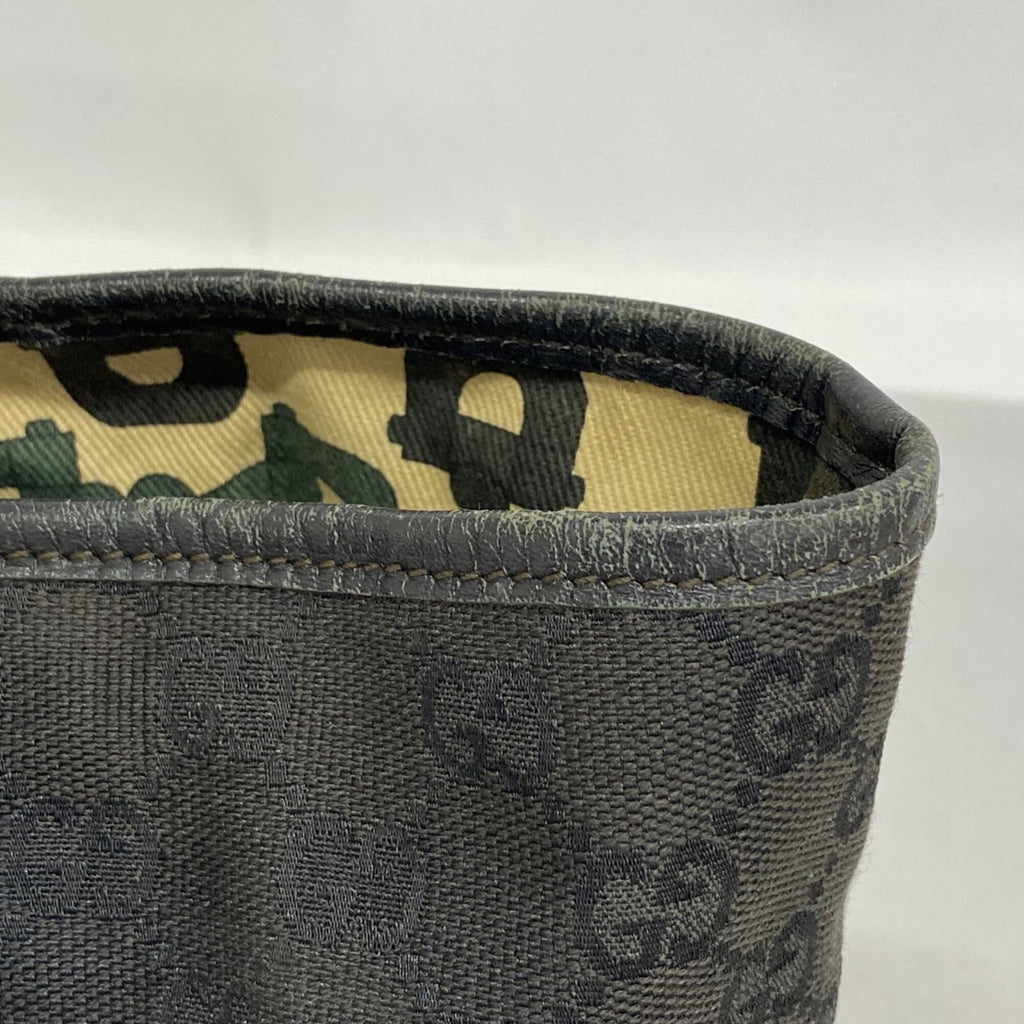 Gucci Black Canvas Tote Bag (Pre-Owned)