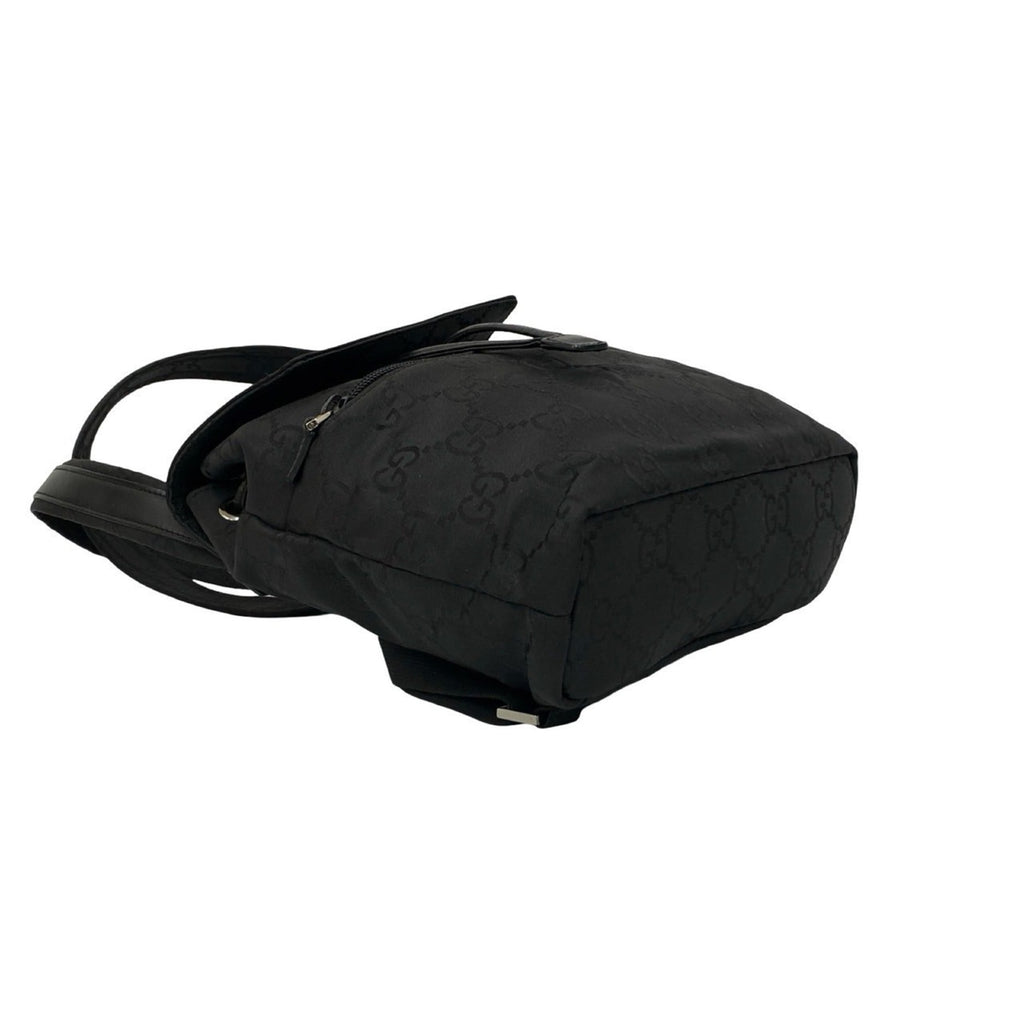 Gucci Black Nylon Leather Backpack (Pre-Owned)