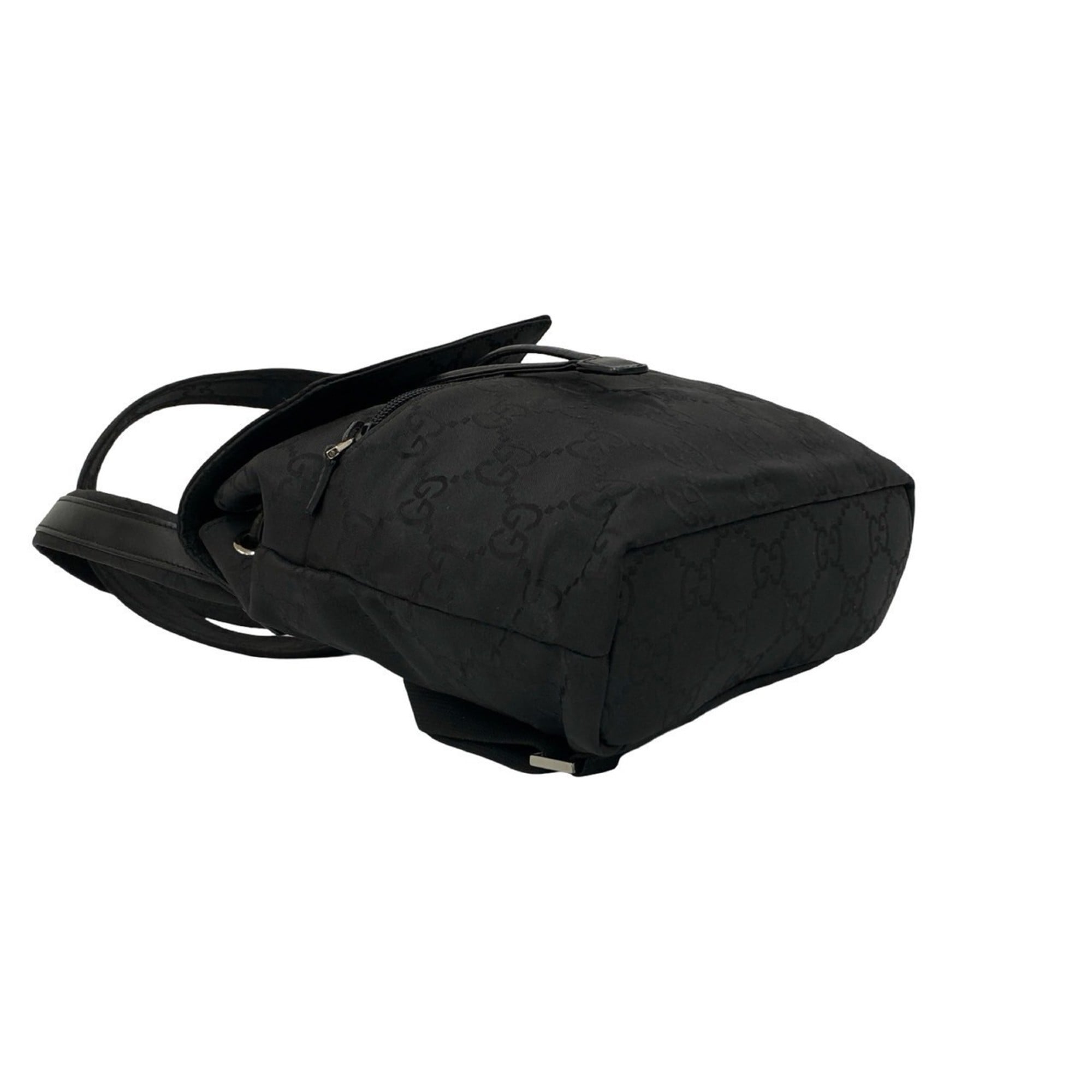 Gucci Black Nylon Leather Backpack (Pre-Owned)