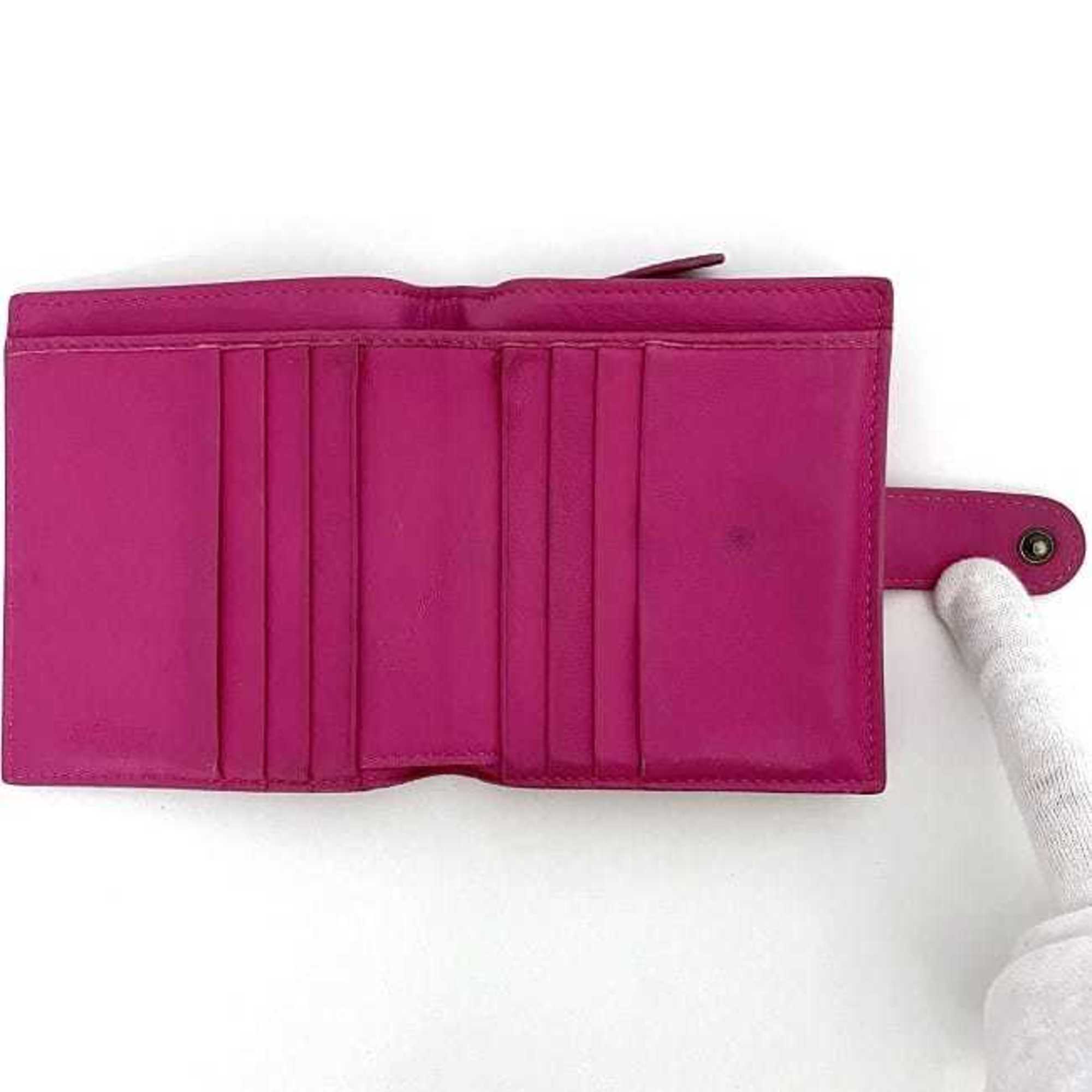 Bottega Veneta Pink Leather Wallet (Bi-Fold)