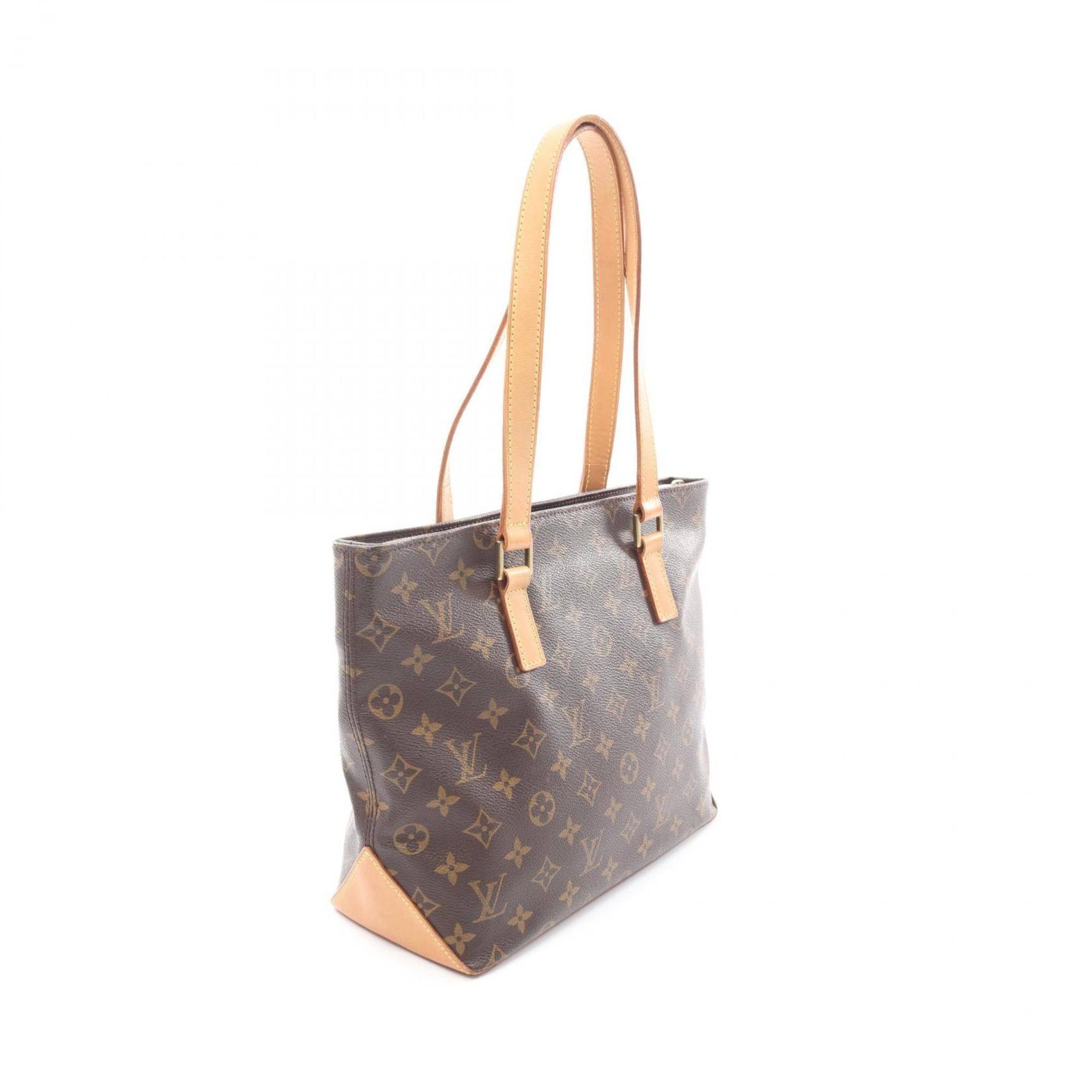 Louis Vuitton Brown Coated Canvas Leather Handbag Shoulder Bag