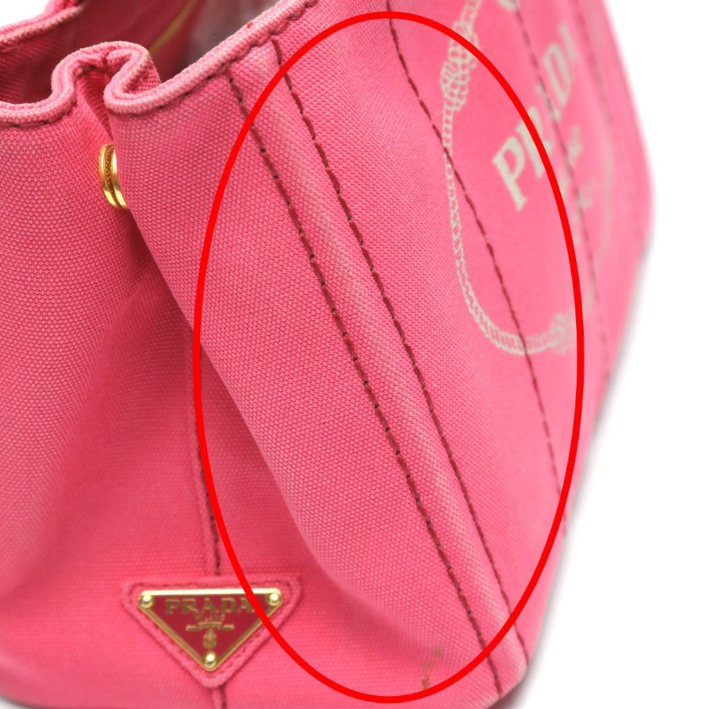 Prada Pink Canvas Tote Bag