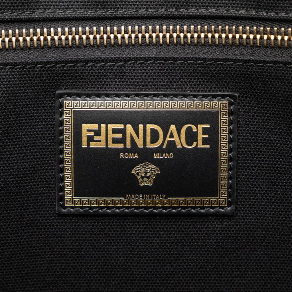 Fendi Black Canvas Shoulder Bag Tote Bag