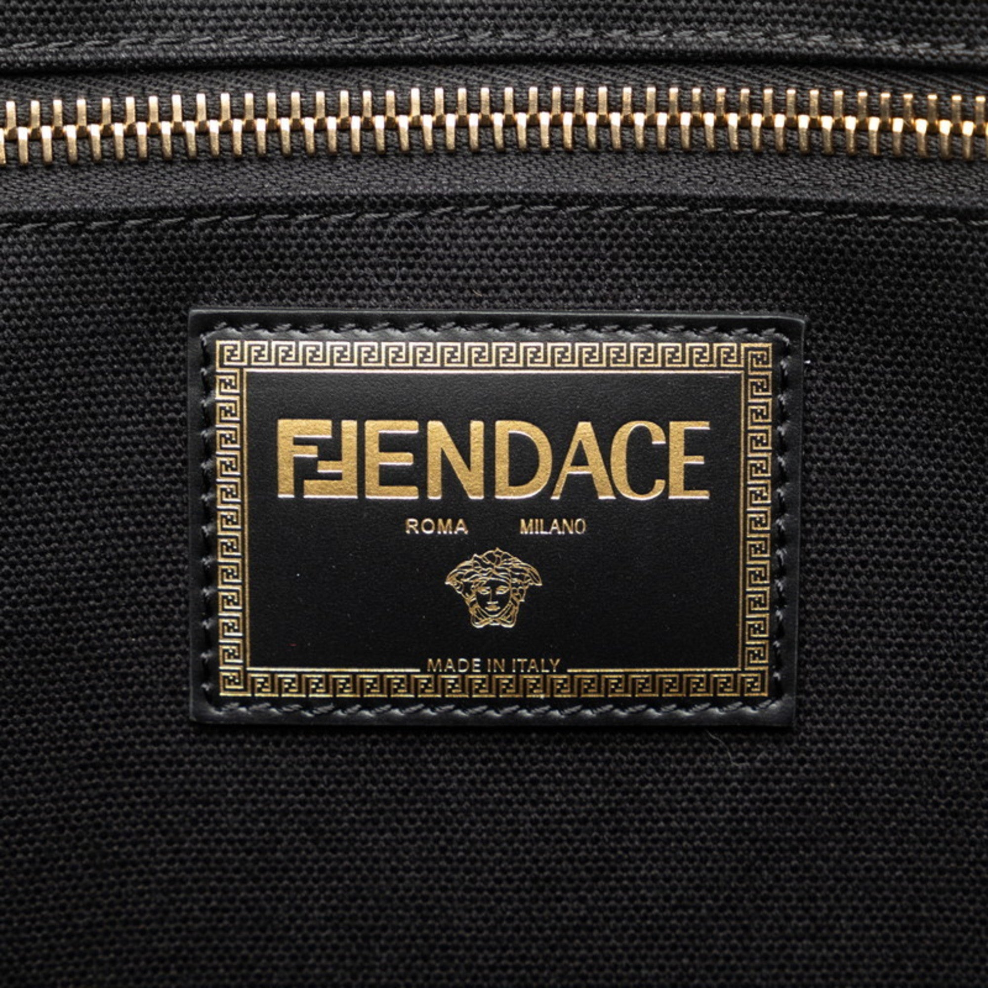 Fendi Black Canvas Shoulder Bag Tote Bag
