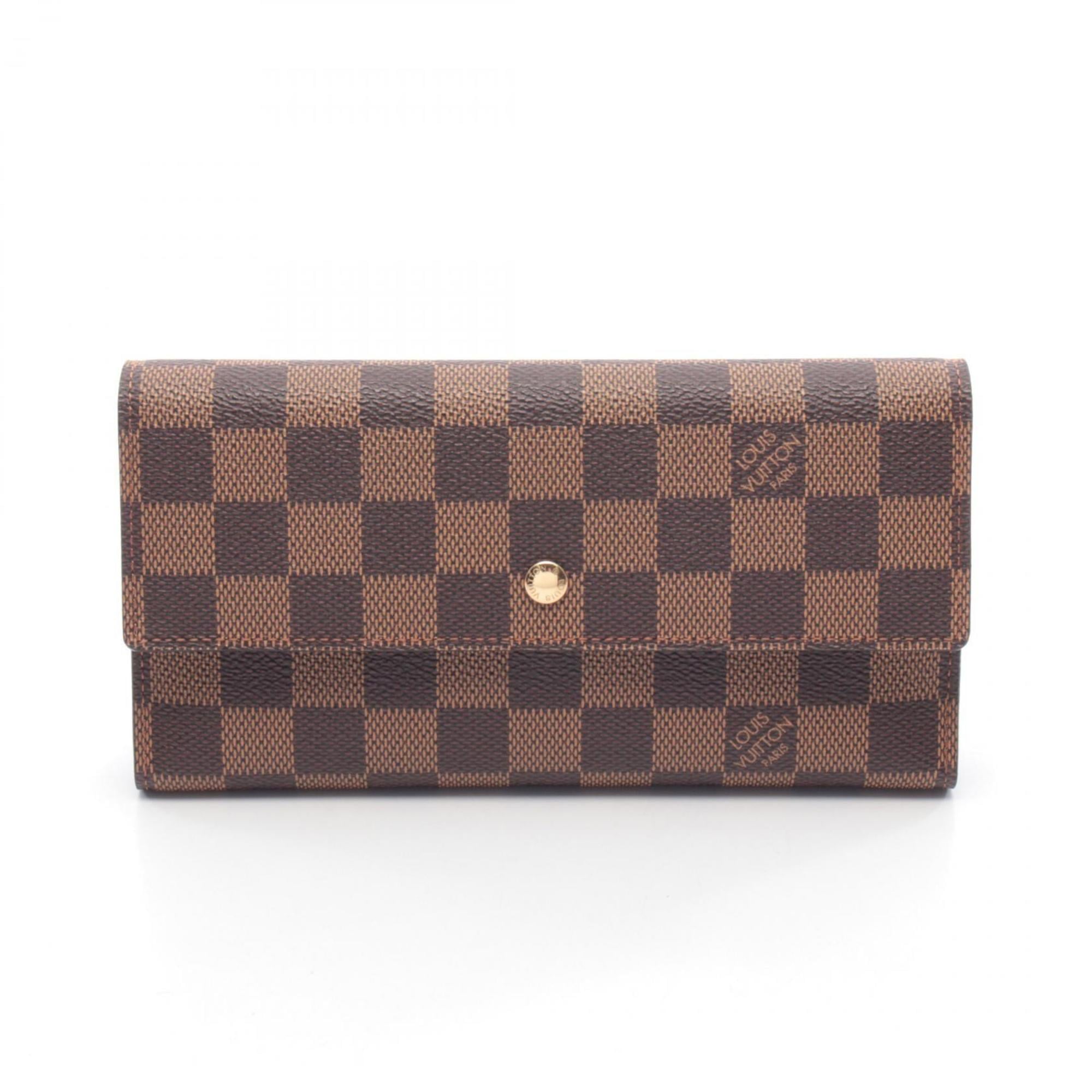 Louis Vuitton Brown Damier Canvas Damier Canvas Long Wallet (Tri-Fold)
