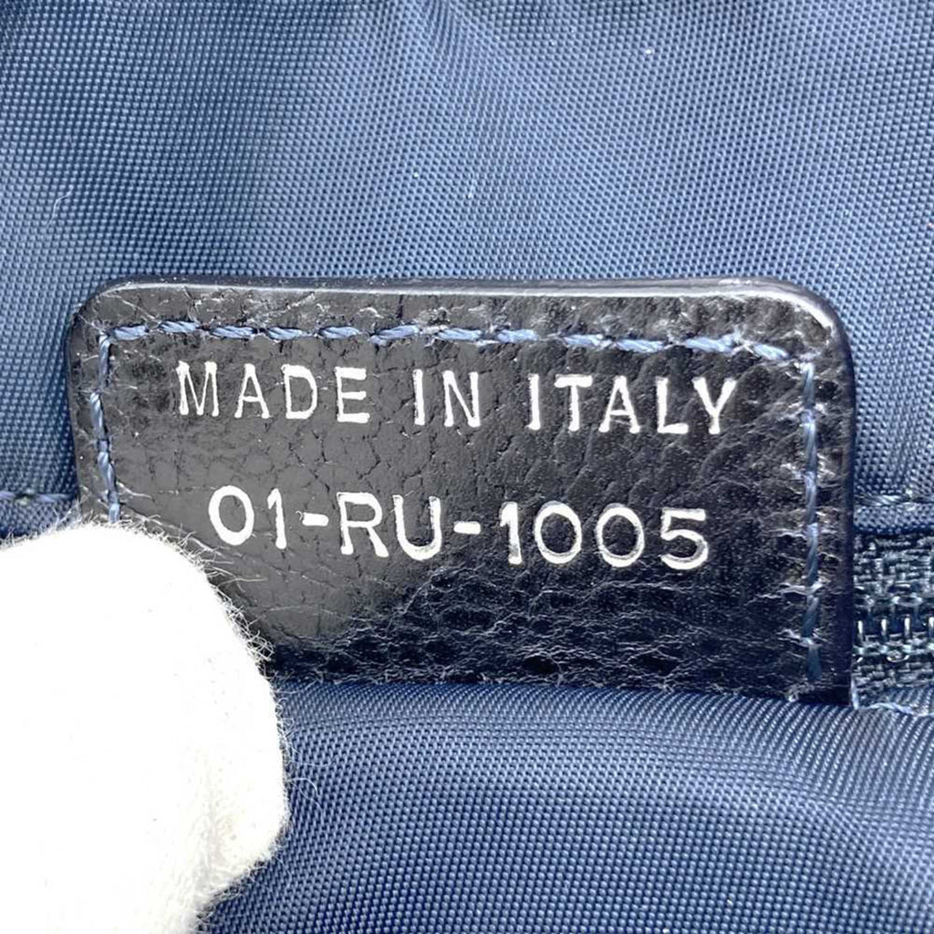 Christian Dior Navy Denim Leather Tote Bag (Pre-Owned)