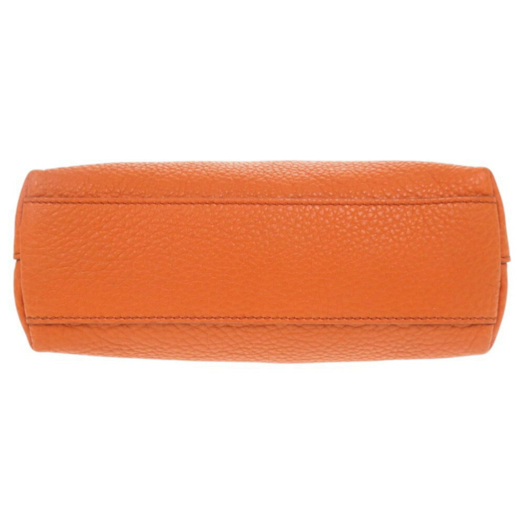 Prada Orange Leather Pouch