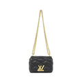 Louis Vuitton Black Leather Shoulder Bag