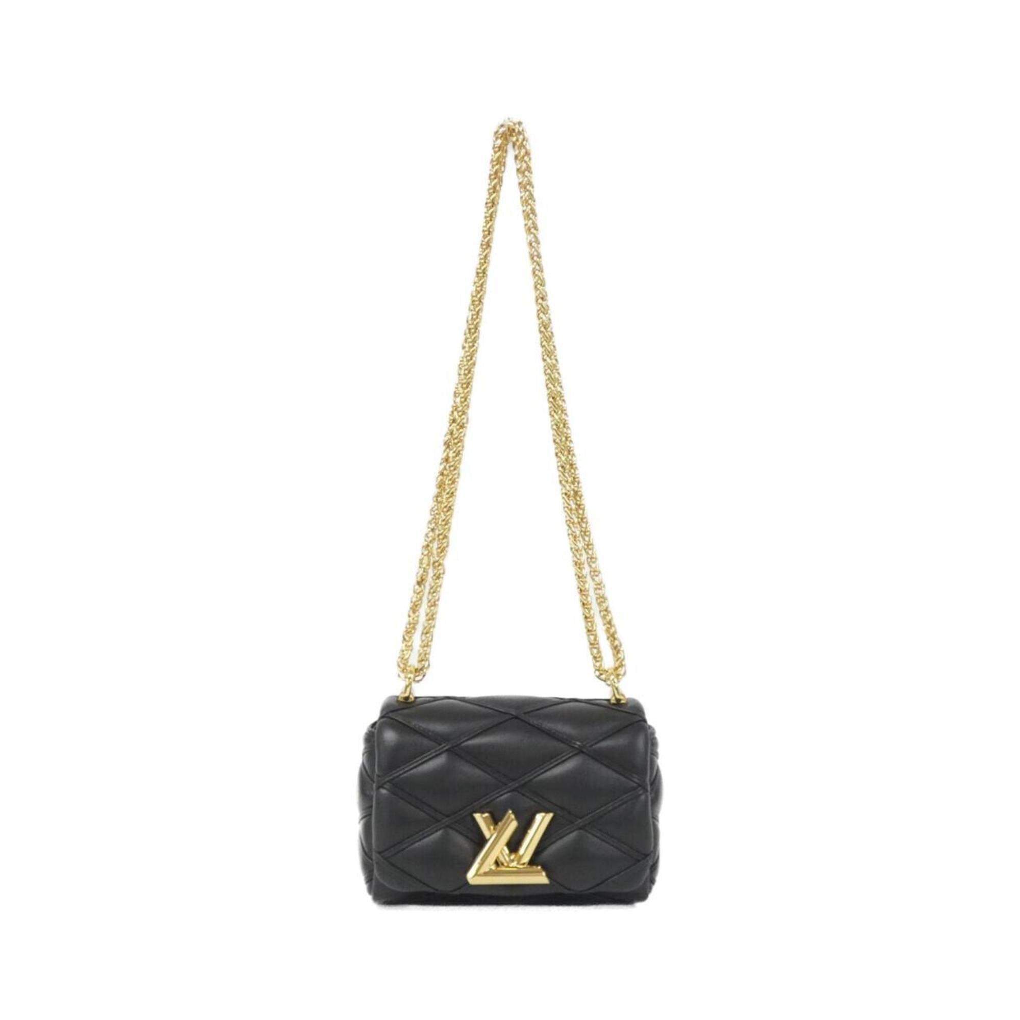 Louis Vuitton Black Leather Shoulder Bag