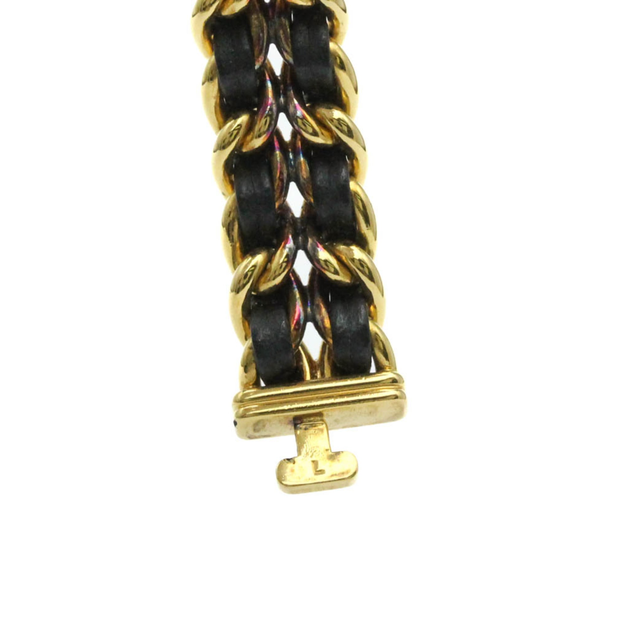 Chanel Premiere Rock Quartz Watch Plated Metal And Leather Watch