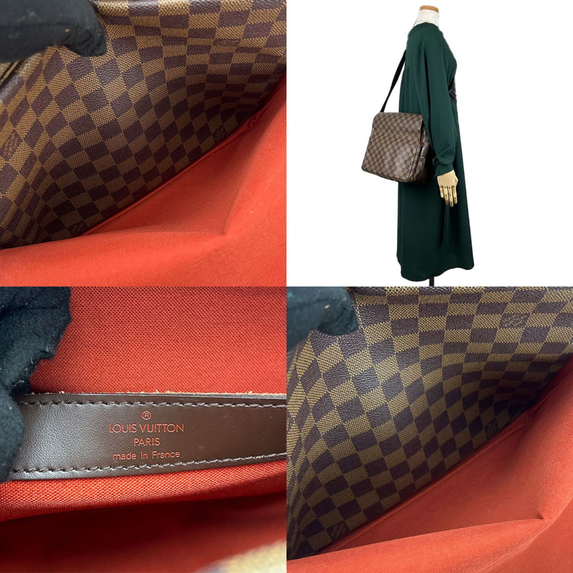 Louis Vuitton Damier Ebene Damier Canvas Messenger Bag Shoulder Bag