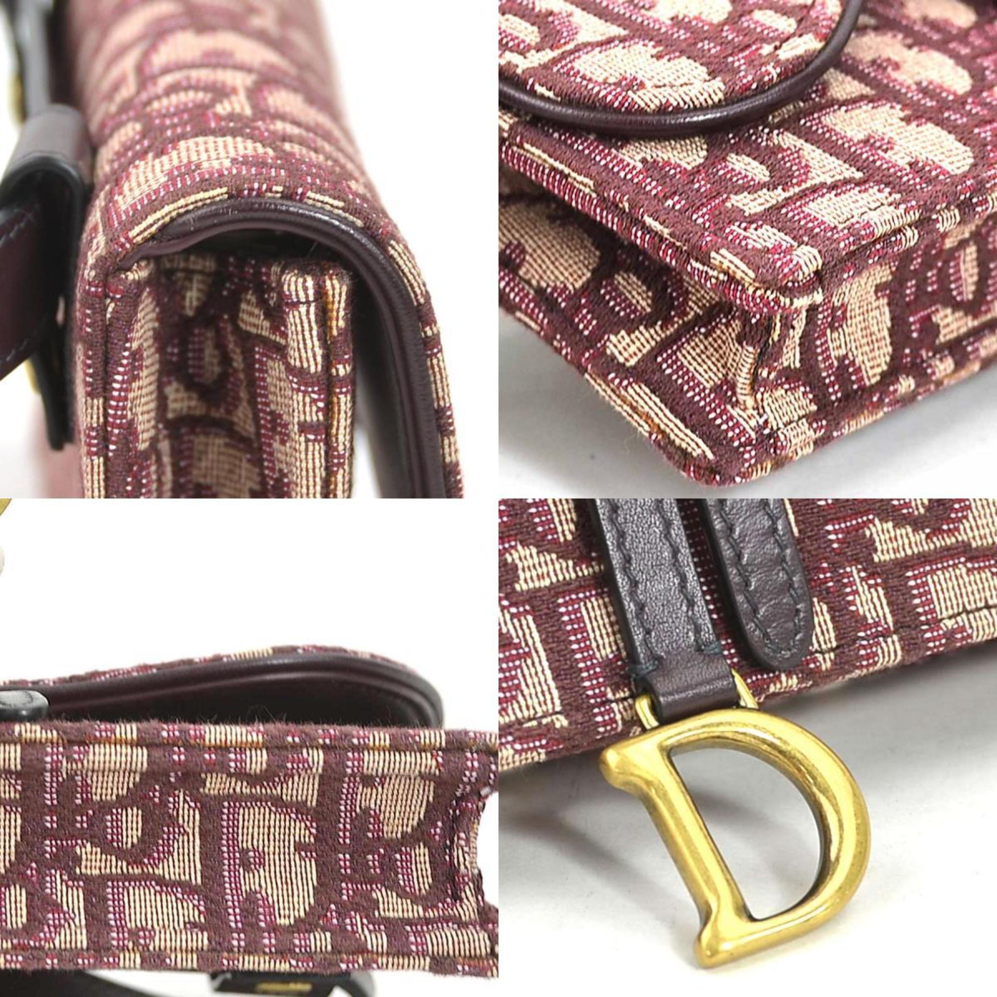 Christian Dior Bordeaux Canvas Leather Fanny Pack (Pre-Owned)
