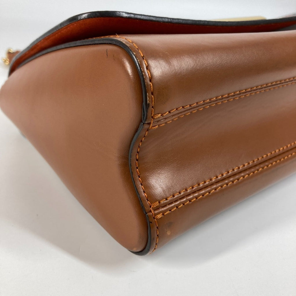 Louis Vuitton Brown Orange Monogram Leather Shoulder Bag