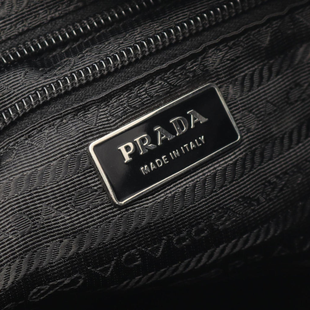 Prada Black Nylon Leather Shoulder Bag