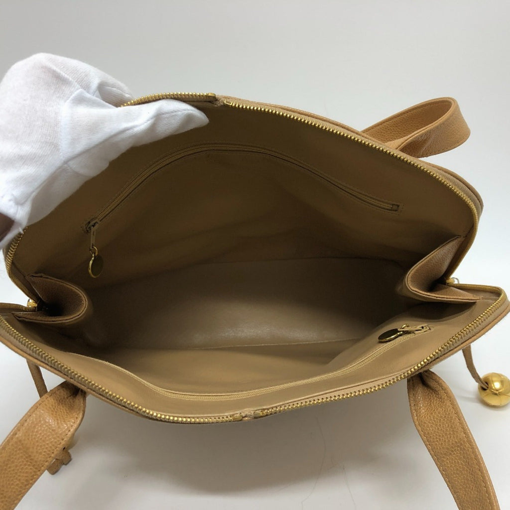 Chanel Beige Leather Tote Bag