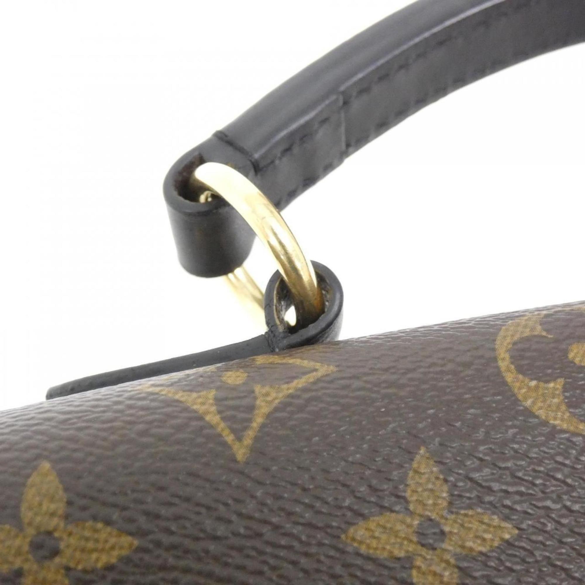 Louis Vuitton Coquelicots Marron Peche Coated Canvas Handbag