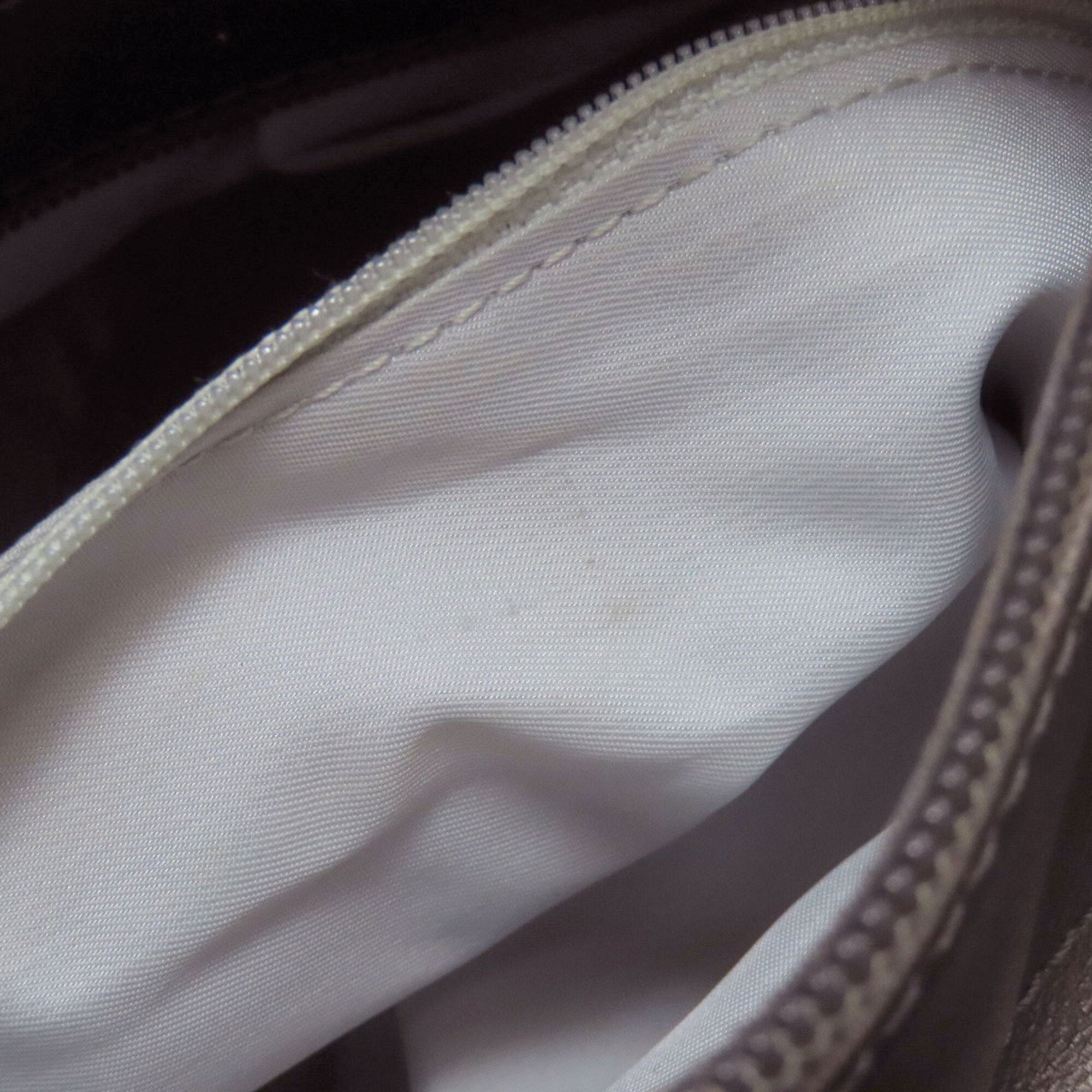 Chanel Silver White Leather Handbag
