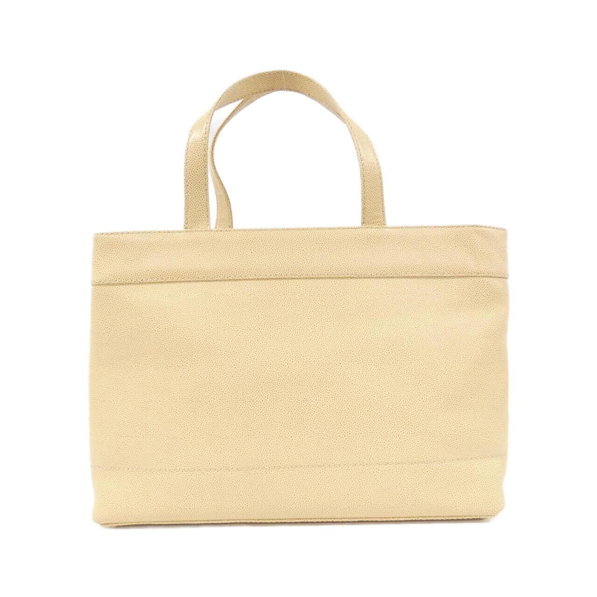 Chanel Beige Caviar Leather Handbag